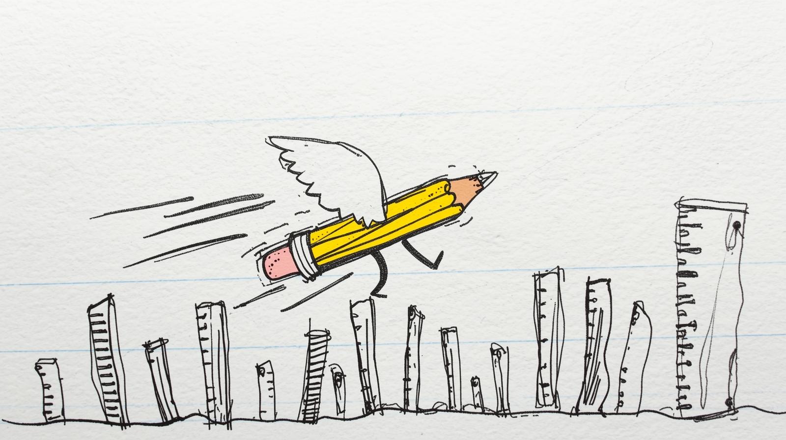 Flappy Pencil Doodle Game Online Thumbnail